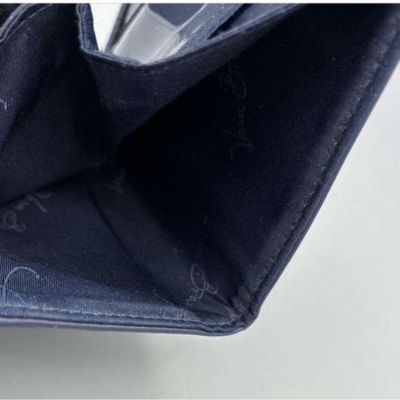 Vera Bradley Morocco NAVY Blue Laser Cut Petite Trifold Women’s Wallet - Picture 7 of 14